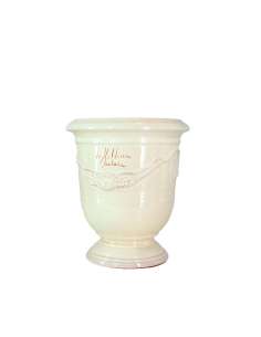 Vase d'anduze émaillé ivoire n°6 D21cm - H24cm