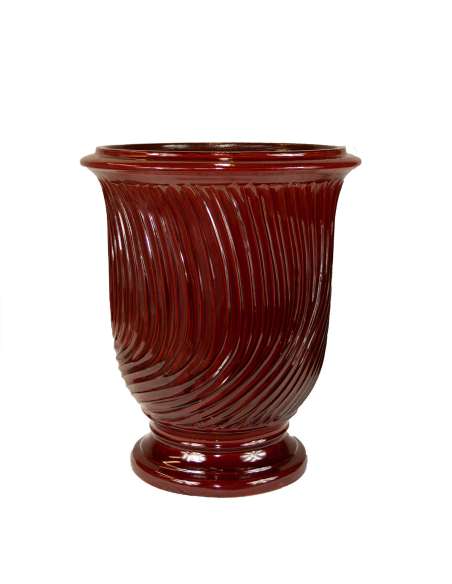 Anduze striated glazed color burgundy