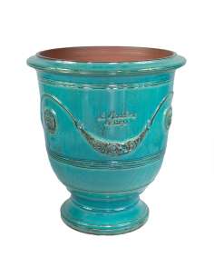 Vase d'Anduze patine turquoise