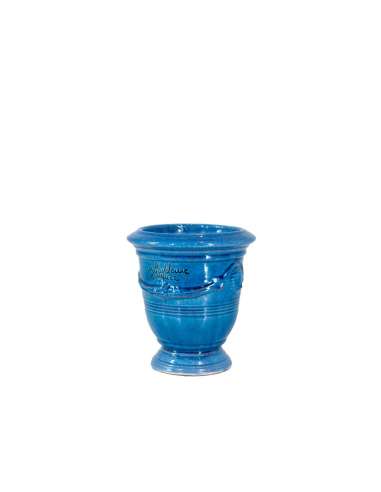 Mini vase d'Anduze émaillé tradition bleu lavande n°7 D13cm - H14cm