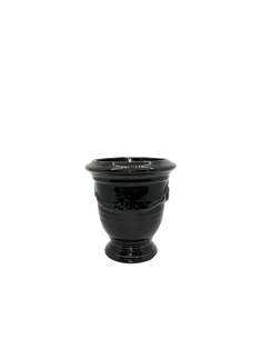 Mini vase d'Anduze émaillé couleur noir n°7 D13cm - H14cm