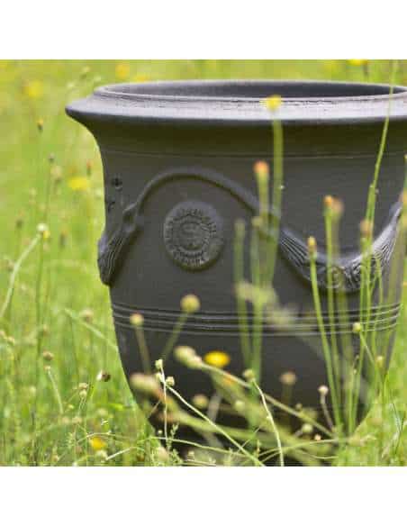 Vase d'Anduze couleur terre noire naturelle