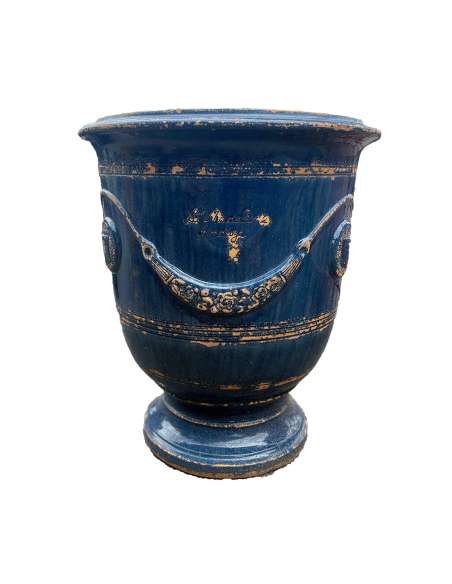 Antique blue finish Anduze pot