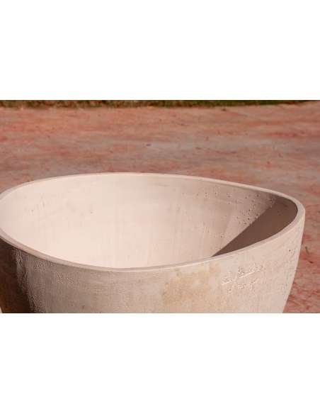 Brushed white clay Ellipse cup