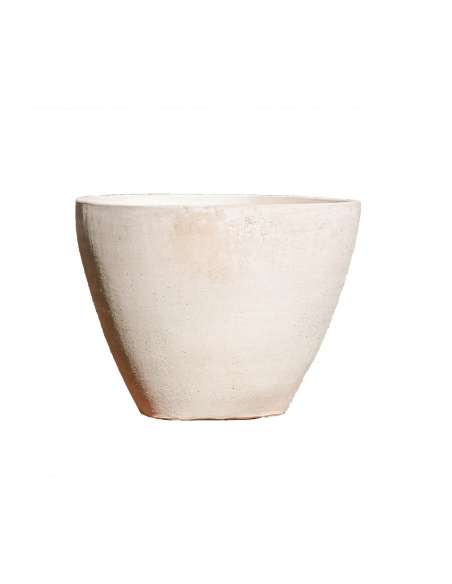 Brushed white clay Ellipse cup