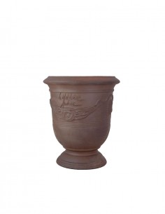 Vase d'anduze terre noire naturelle n°6 D21cm - H24cm