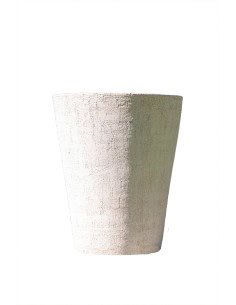 Scratched white natural clay Mazagran garden pot